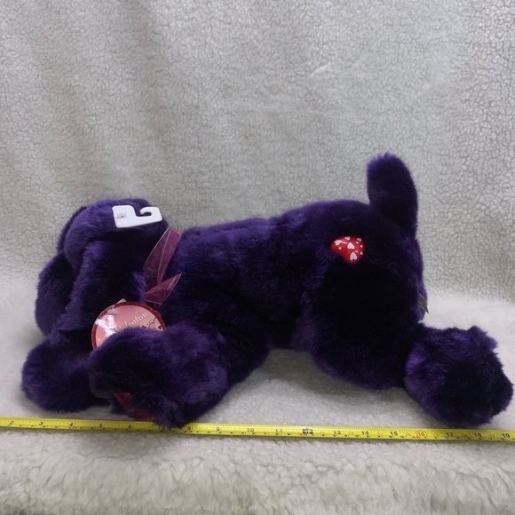 Dan Dee Puppy plush Royal Purple 20" with tags vintage Kmart My Valentine vtg - Picture 4 of 14
